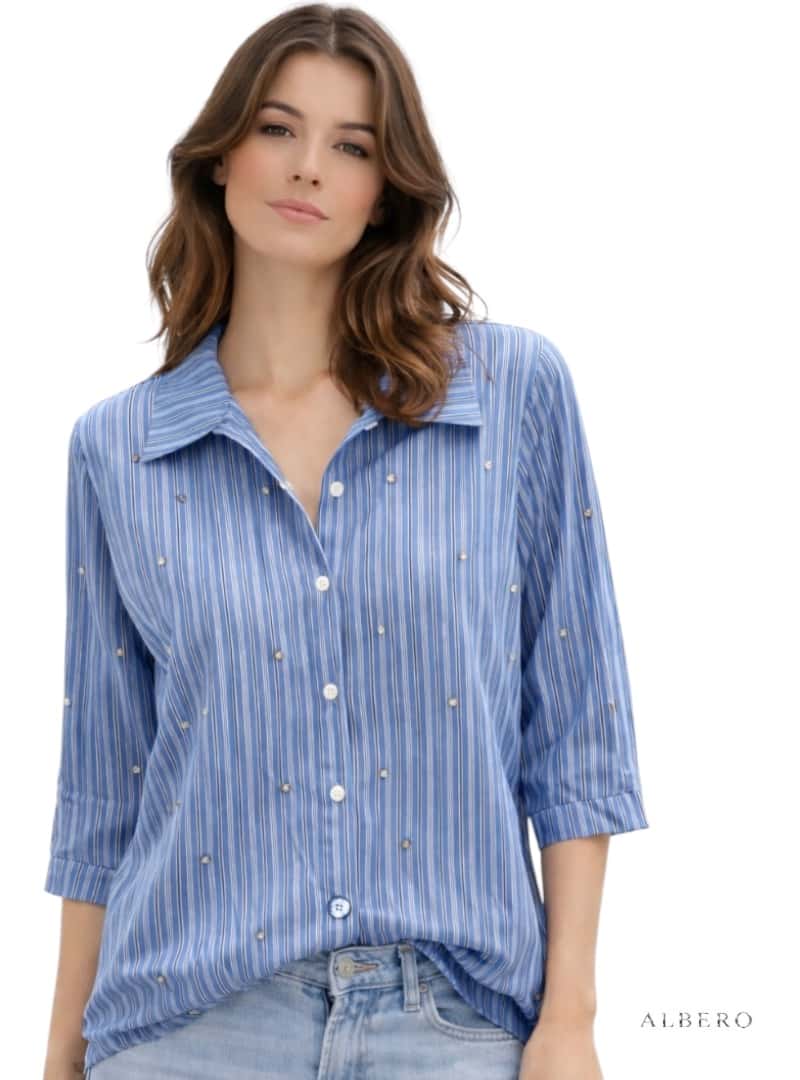 Camicia con applicazioni