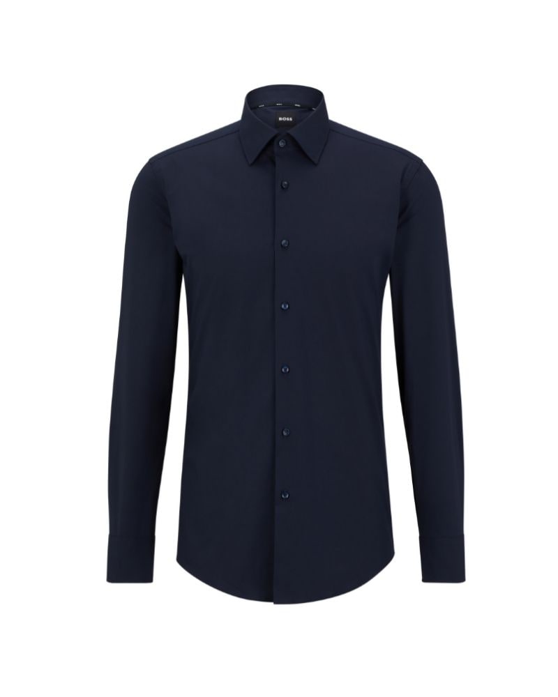 Camicia slim fit in popeline