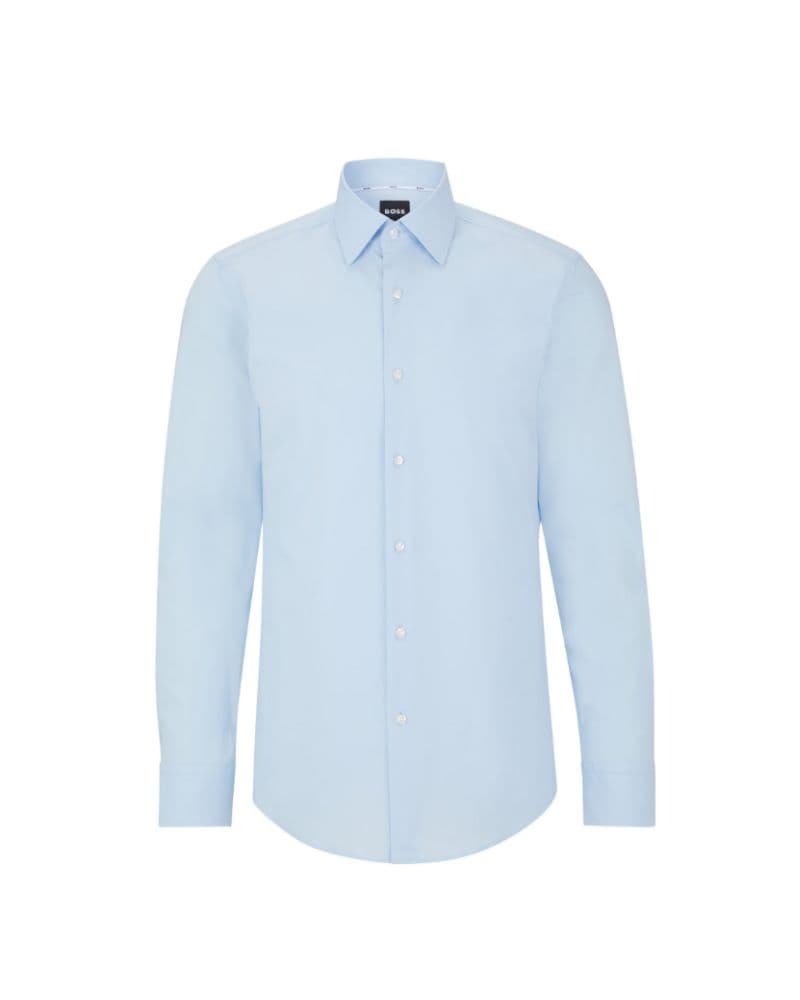 Camicia slim fit in popeline