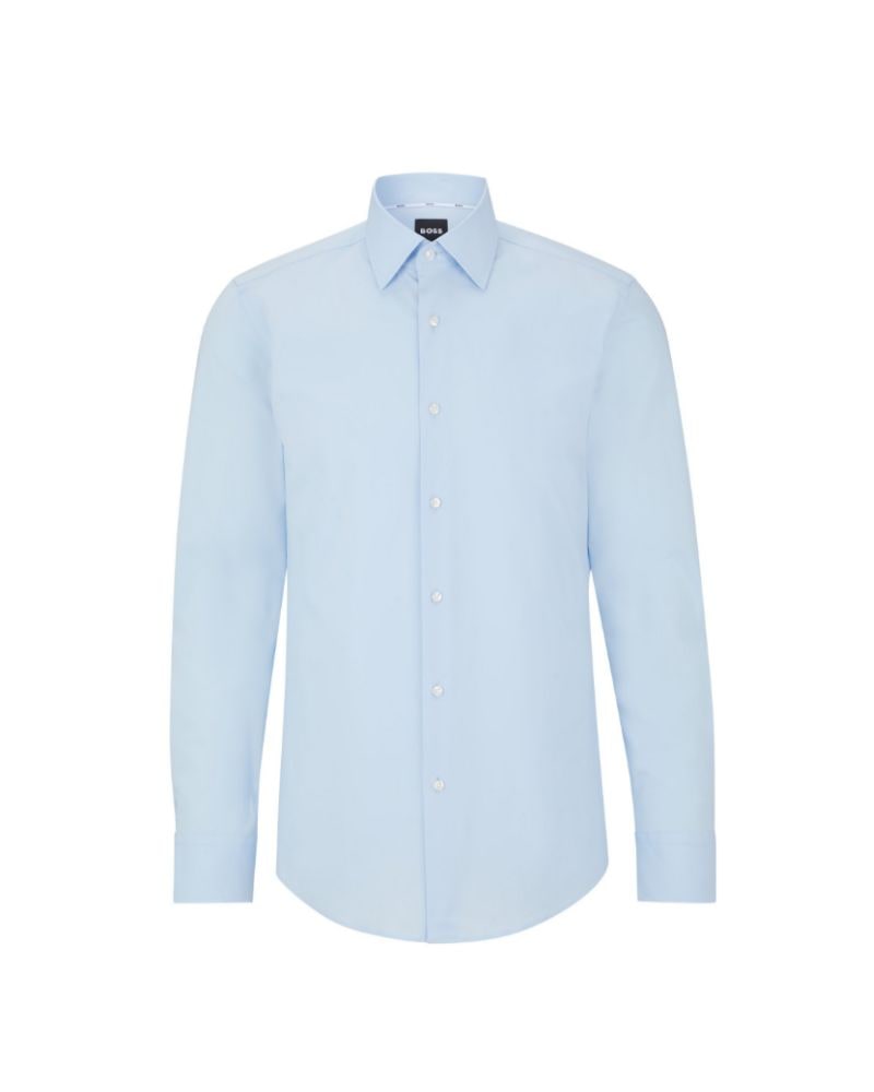 Camicia slim fit in popeline