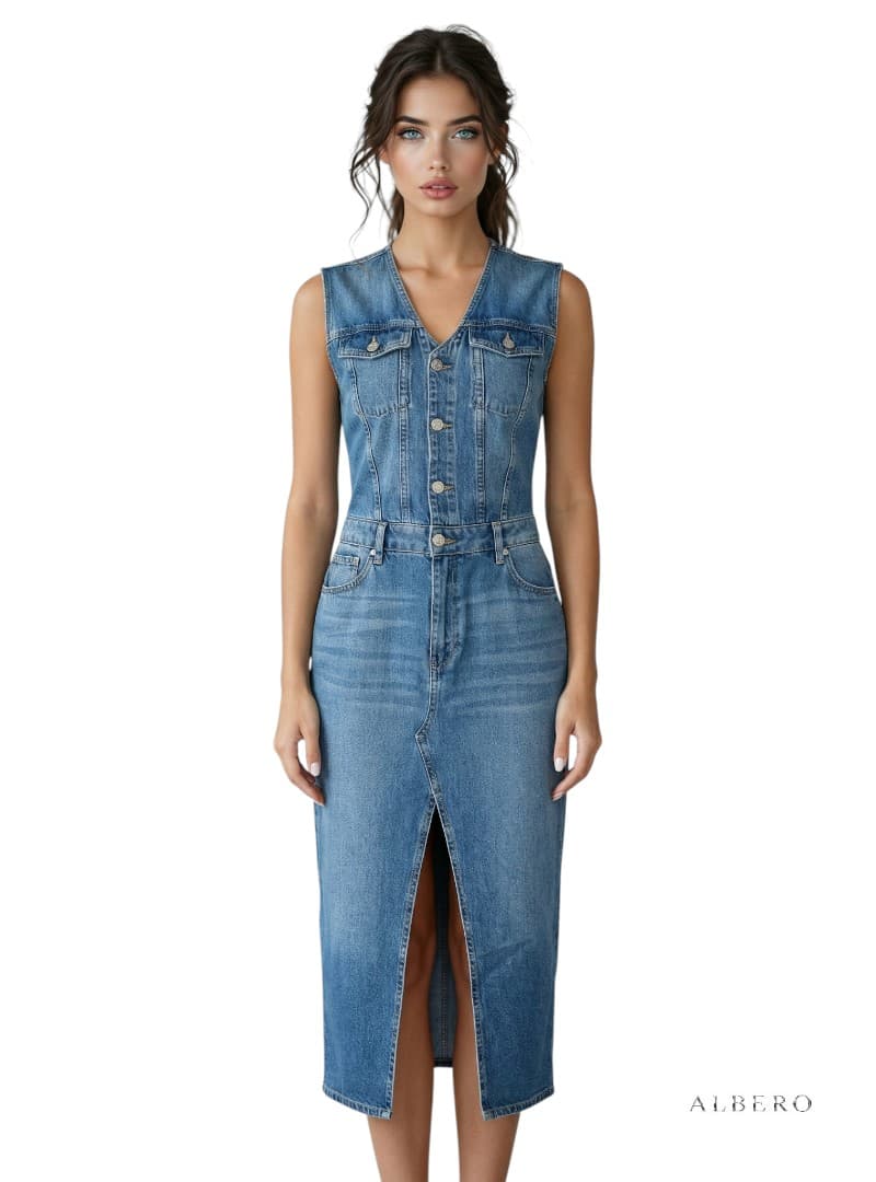 Abito Denim Gilet