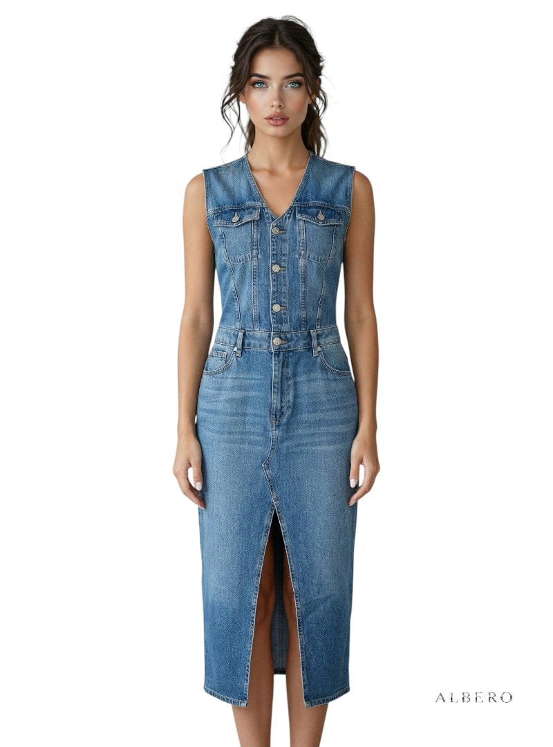 Abito Denim Gilet