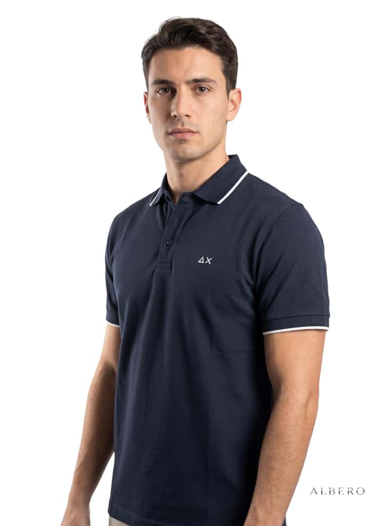 Small Stripe On Collar S/S