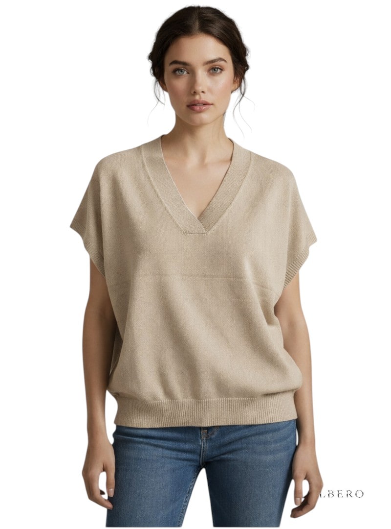 Maglia Scollo A V Lurex